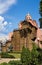 Golden Gate and statue of Yaroslav The Wise in Kiev, Ukraine