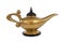 Golden Genie Lamp Isolated