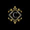 Golden Geometric Royal c Letter Logo