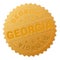 Golden GEORGIA Badge Stamp