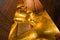 The Golden Giant Reclining Buddha in Wat Pho Buddhist Temple, Bangkok, Thailand