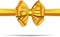 Golden gift ribbon with bow