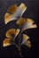 Golden Gingko Leaves, Made with Generative AI