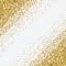 Golden glitter abstract corner background. Tinsel shiny backdrop