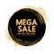 Golden glitter line circle around mega sale cover