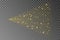 Golden glitter particles vector, isolated. Glitter gold spray dust. Stardust illustration.