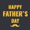 Golden glittering Happy Fathers Day vector card