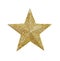 Golden Glittering star symbol isolated on white background