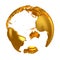 Golden Globe. Golden continents