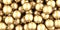 Golden glossy globes balls background