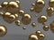 Golden glossy globes balls background