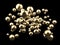 Golden glossy globes balls background