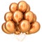 Golden gold party balloons happy birthday decoration yellow