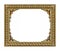 Golden gothic frame for paintings, mirrors or photo isolated on white background