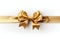 Golden Grace: Ribbon and Bow Isolated on White Background. Generative ai