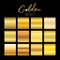 Golden gradients set vector design illustration