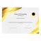 Golden graduation certificate template design document