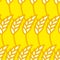 Golden grains seamless pattern. Yellow wheat background. Ornament of rye. Farm activities for preparation of flour