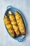 Golden grilled corncob