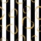Golden grunge hearts stripes seamless pattern