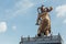 Golden Guanyin`s guardian statue at octagonal pavilion in Kek Lok Si Temple at George Town. Panang, Malaysia