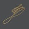 Golden hairbrush icon