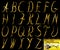 Golden halloween font set on isolated and transparent background.