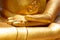 Golden hand of Buddha