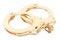 Golden Handcuffs closeup, 3D rendering