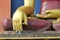 Golden hands of Buddha statue in Kathmandu, Nepal