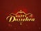 Golden Happy Dussehra Font With Bow, Arrow Illustration And Bokeh Light Effect On Red Jai Shri Ram Hindi Text Pattern