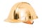 Golden hard hat, 3D rendering