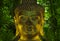 Golden head of Buddha