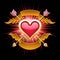 Golden heart design