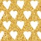 Golden Heart Glitter Background