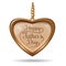 Golden heart with inscription - Happy Fathers Day