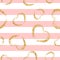 Golden hearts pink stripes grunge chaotic 1