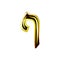 Golden Hebrew Alphabet. Brilliant Hebrew font. Letter gold Faye. Vector illustration on isolated background..