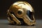 Golden helmet futuristic. Generate Ai