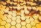 Golden hexagon pattern - honeycomb concept