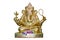Golden Hindu God Ganesha, isolated