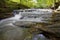 Golden Hole waterfall, Holywell Dene, Northumberland.