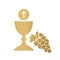 Golden holy communion icon