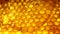 Golden Honey Drips Down Honeycomb