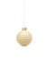 Golden horizontally ribbed Christmas ball