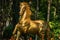 Golden Horse Statue In Front of an Hotel