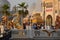 Golden horses decorate a section of the Global Village in Dubai.