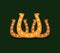 Golden horseshoes icon