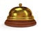 Golden hotel reception bell. 3d render.