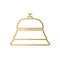 Golden hotel service reception bell icon